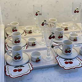 Kirazlı 30 Parça Lüks Kahve Sunum Seti…