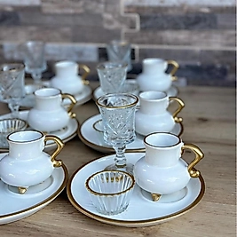 24 parça Sunumlu Şah Kahve Sunum Seti