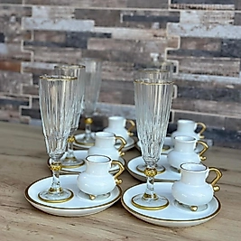 18 Parça Sunumlu Şah Kahve Sunum Seti