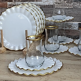 18 parça Ehl-i Keyf Cam Çay Seti