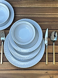 Kütahya Porselen 6 Kişilik Yaldızlı 24 parça Sedef Yemek Takımı